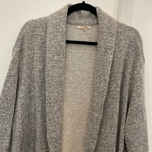 Eileen Fisher Grey Organic Cotton Blazer Sweater - Picture 2 of 8